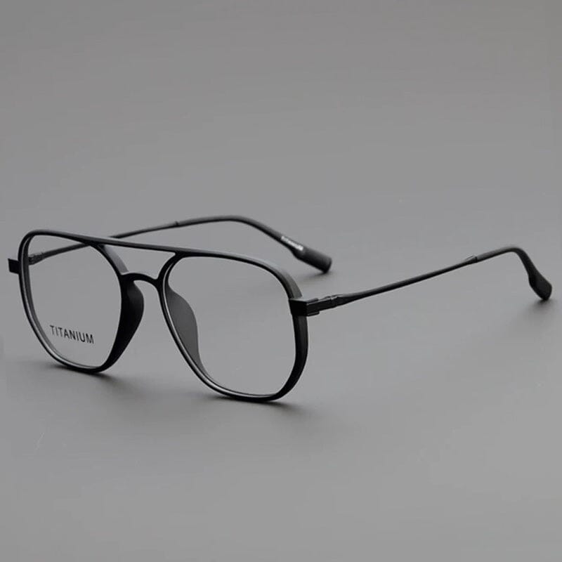 Ean Vintage TR90 Titanium Eyeglasses Frame Aviator Frames Southood Matte Black