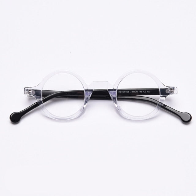 Earl Retro Punk Acetate Optical Small Frame Round Frames Southood C3Clear-White
