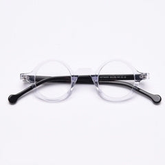 Earl Retro Punk Acetate Optical Small Frame Round Frames Southood C3Clear-White
