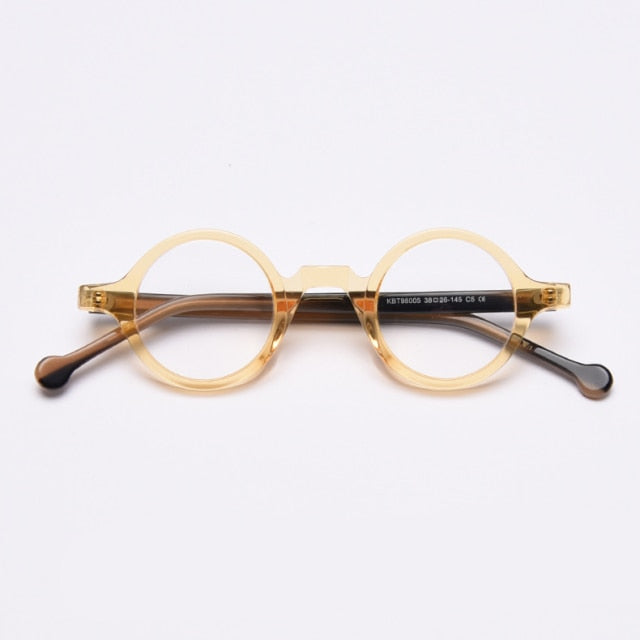 Earl Retro Punk Acetate Optical Small Frame Round Frames Southood C5Clear-Yellow