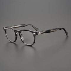 Eddy Rectangle Acetate Glasses Frame Rectangle Frames Southood Grey Stripe