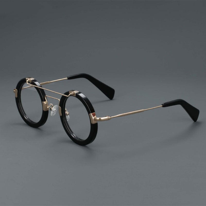 Edra Vintage Acetate Round Optical Glasses Frame Round Frames Southood Black