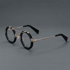 Edra Vintage Acetate Round Optical Glasses Frame Round Frames Southood Black