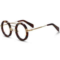 Edra Vintage Acetate Round Optical Glasses Frame Round Frames Southood Leopard