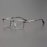 Eduardo Retro Titanium Ultra-Light Glasses Frame Rectangle Frames Southood Gun