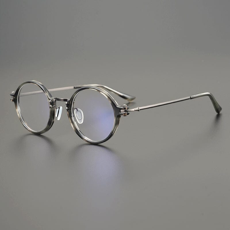 Ehan Vintage Titanium Eyeglasses Frame Round Frames Southood Grey