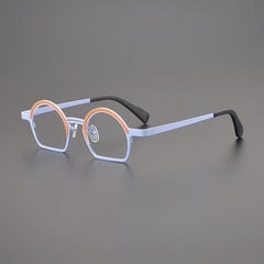 Ellison Retro Round Titanium Optical Glasses Frames Round Frames Southood Orange Blue