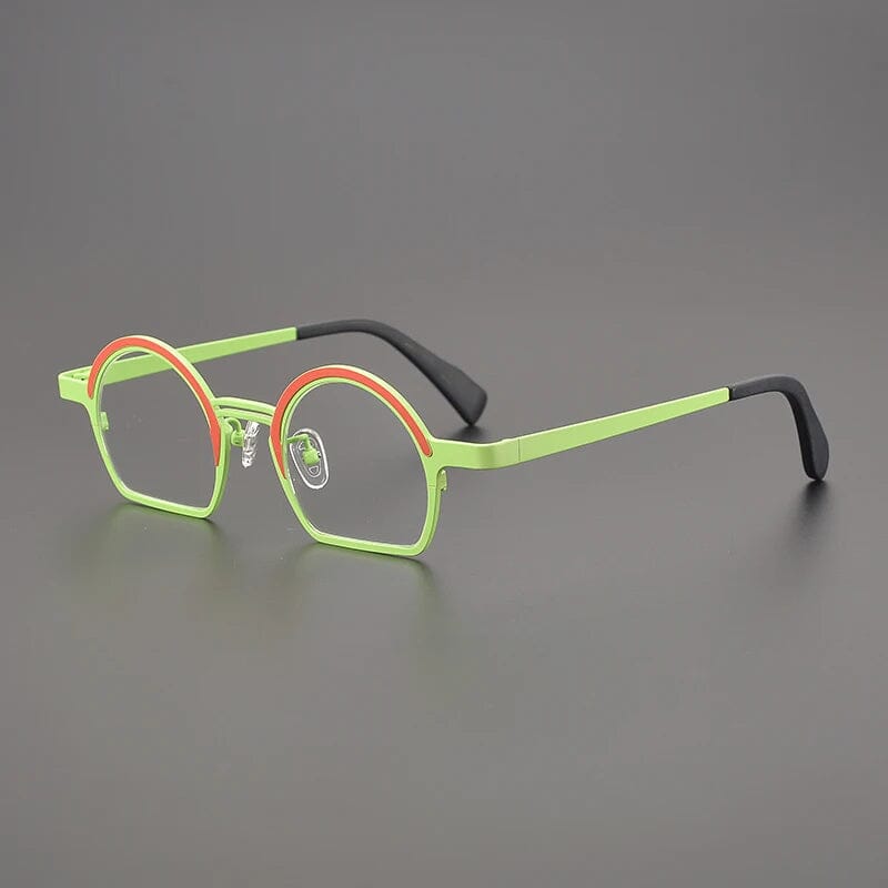 Ellison Retro Round Titanium Optical Glasses Frames Round Frames Southood Red Green