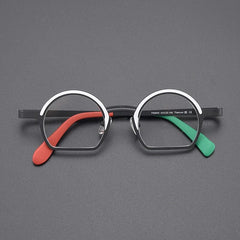 Ellison Retro Round Titanium Optical Glasses Frames Round Frames Southood White Black
