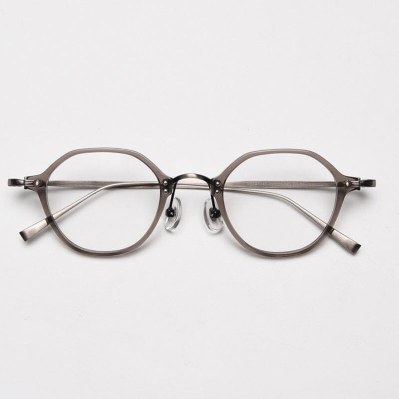 Eman Vintage Geometric Glasses Frame Geometric Frames Southood Grey
