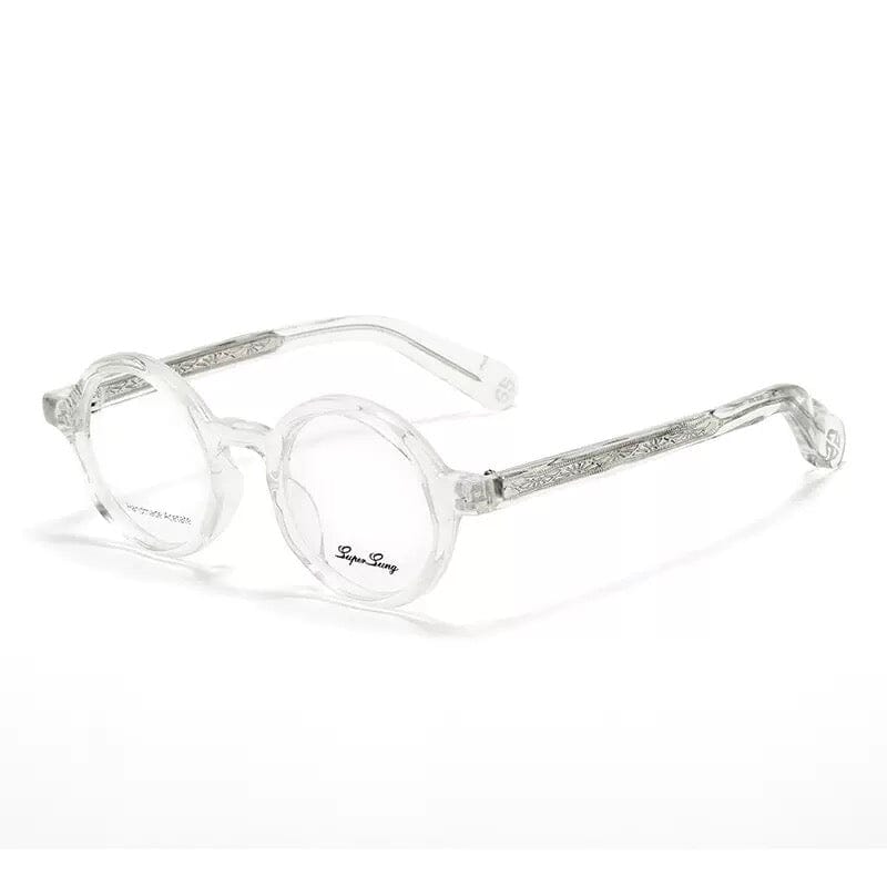Evan Vintage Acetate Eyeglasses Frame Round Frames Southood Clear