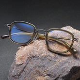 Ewen Acetate Optical Glasses Frame Rectangle Frames Southood Stripe Gun