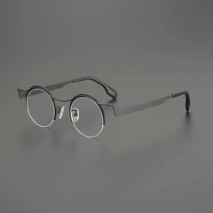 Fair Round Ultralight Titanium Glasses Frame Round Frames Southood Black