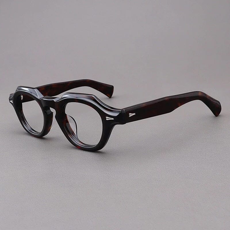 Felton Vintage Acetate Glasses Frame Geometric Frames Southood Leopard
