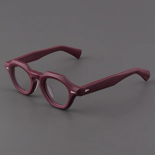 Felton Vintage Acetate Glasses Frame Geometric Frames Southood Matte Red
