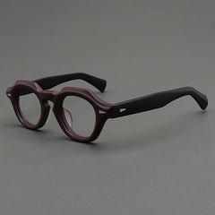 Felton Vintage Acetate Glasses Frame Geometric Frames Southood Matte Red Black