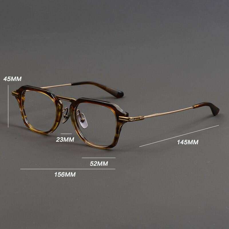 Fezell Titanium Acetate Eyeglasses Frame Rectangle Frames Southood
