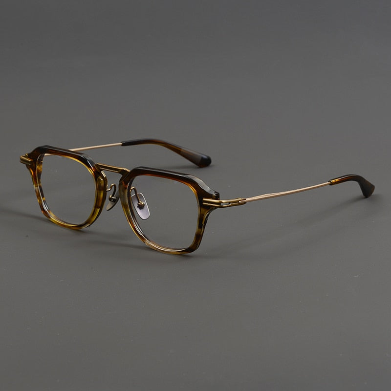 Fezell Titanium Acetate Eyeglasses Frame Rectangle Frames Southood Tortoise
