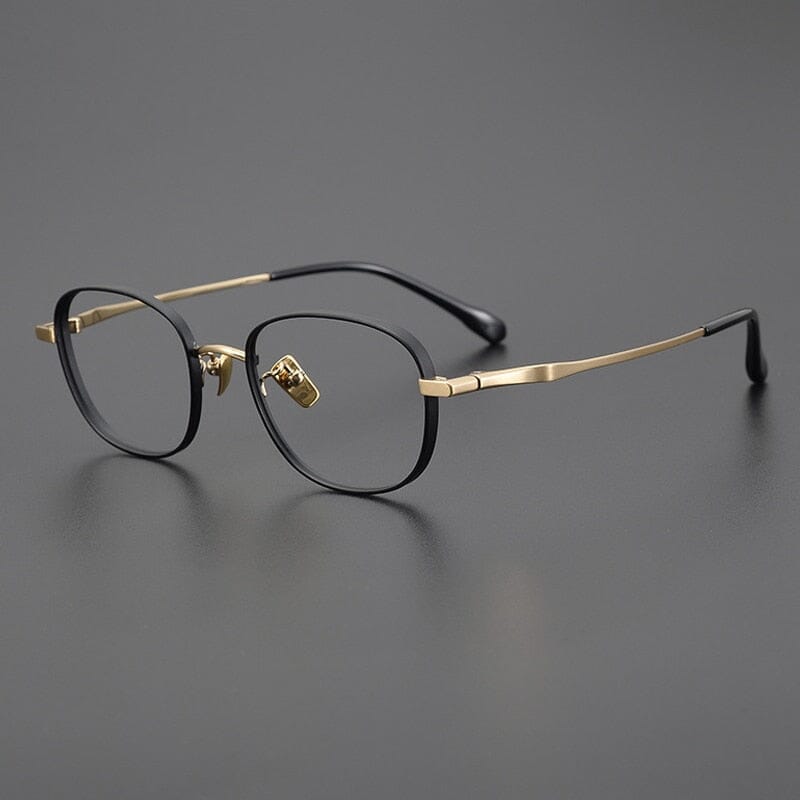 Firth Titanium Eyeglasses Frame Rectangle Frames Southood Black Gold