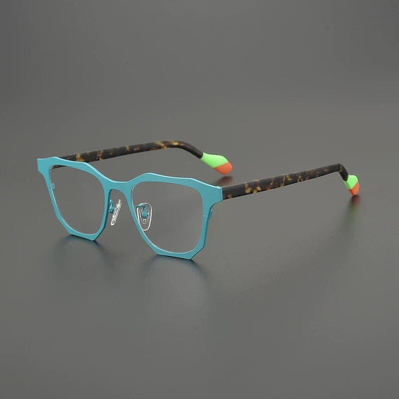 Fran Designer Titanium Glasses Frame Cat Eye Frames Southood Blue
