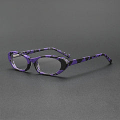 Francis Vintage Oval Eyeglasses Frame Oval Frames Southood Purple Leopard