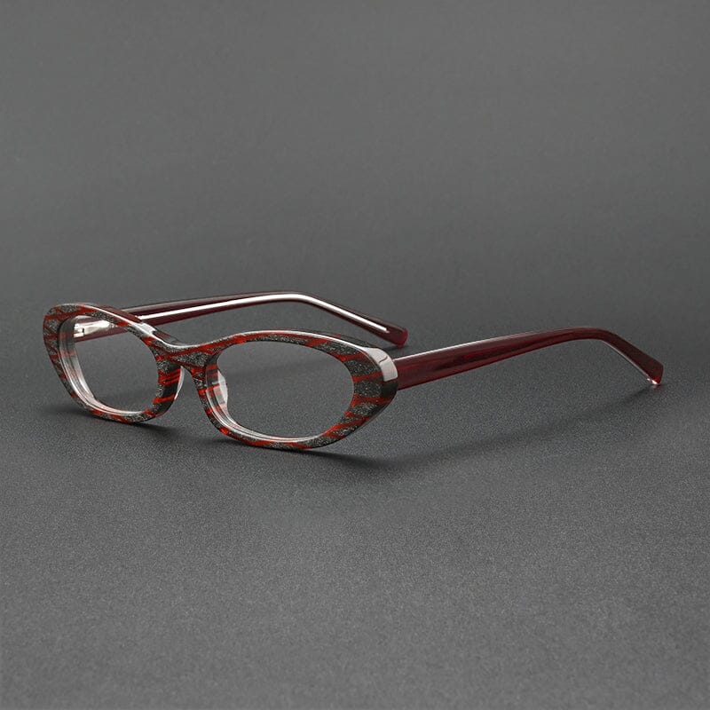 Francis Vintage Oval Eyeglasses Frame Oval Frames Southood Red Stripe