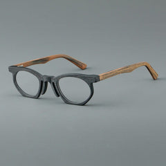 Gabrio Oval Vintage Eyeglass Frame Oval Frames Southood Matte Black