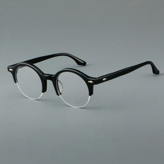 Gace Round Acetate Glasses Frame Round Frames Southood Black