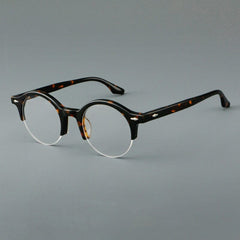 Gace Round Acetate Glasses Frame Round Frames Southood Leopard