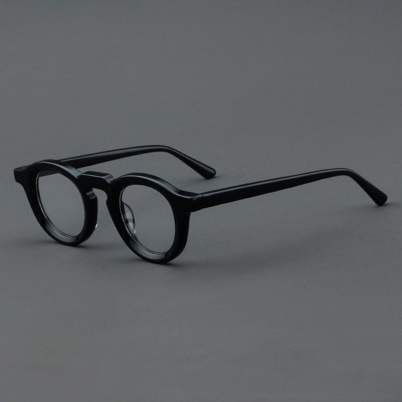 Gail Retro Round Acetate Glasses Frame Round Frames Southood Black