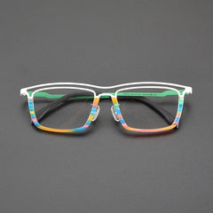 Garnet Rectangle Titanium Glasses Frame Rectangle Frames Southood White