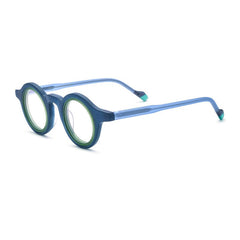 Garth Round Acetate Glasses Frame Round Frames Southood Blue Green
