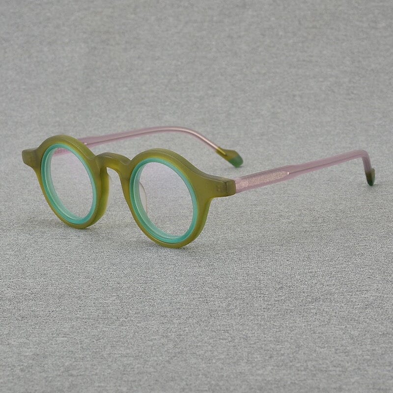 Garth Round Acetate Glasses Frame Round Frames Southood Green
