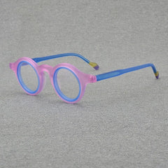 Garth Round Acetate Glasses Frame Round Frames Southood Pink