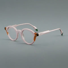 Giggs Vintage Round Acetate Glasses Frame Round Frames Southood Pink