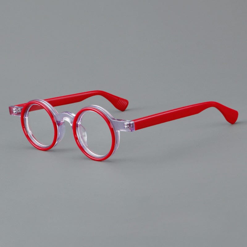 Giusy Round Classical Acetate Eyeglasses Frame Round Frames Southood Red