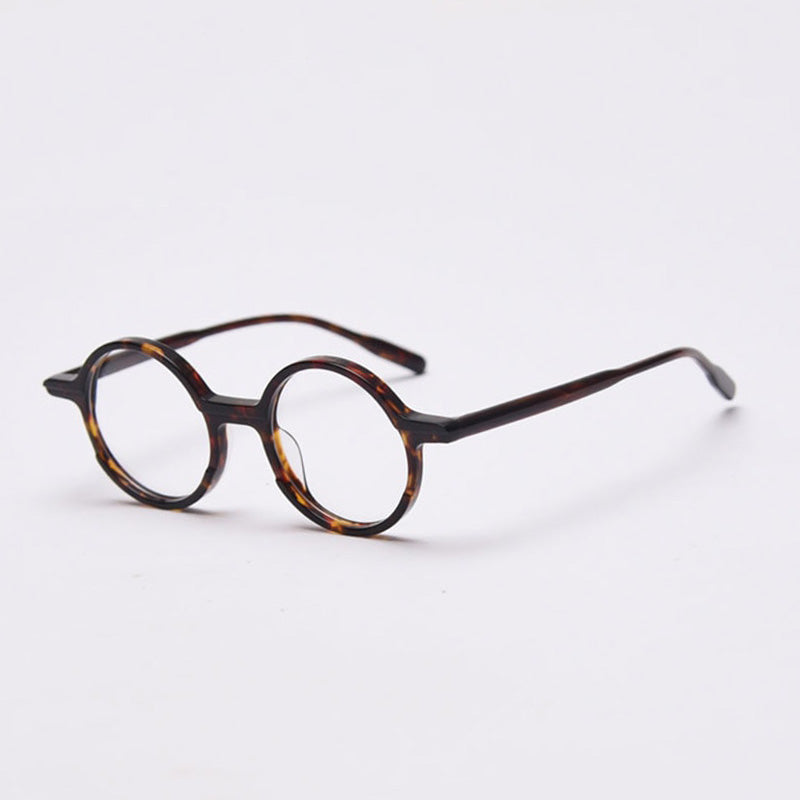 Glen Round Vintage Acetate Optical Glasses Frame Round Frames Southood C2Leopard