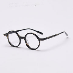Glen Round Vintage Acetate Optical Glasses Frame Round Frames Southood C5Black-leopard