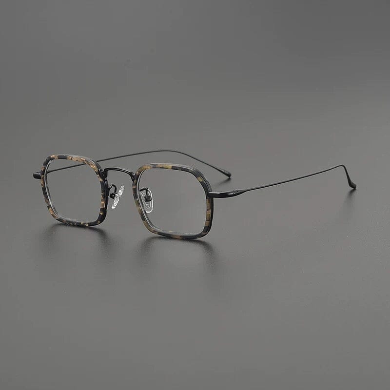 Gnine Ultralight Titanium Glasses Frame Rectangle Frames Southood Leopard