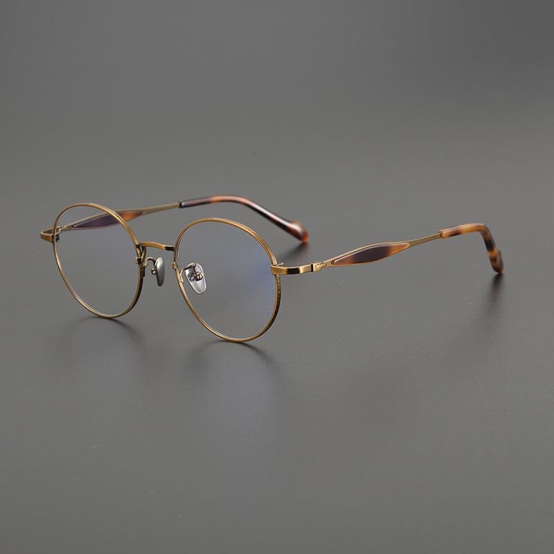 Goro Vintage Big Round Glasses Frame Round Frames Southood Bronze Leopard