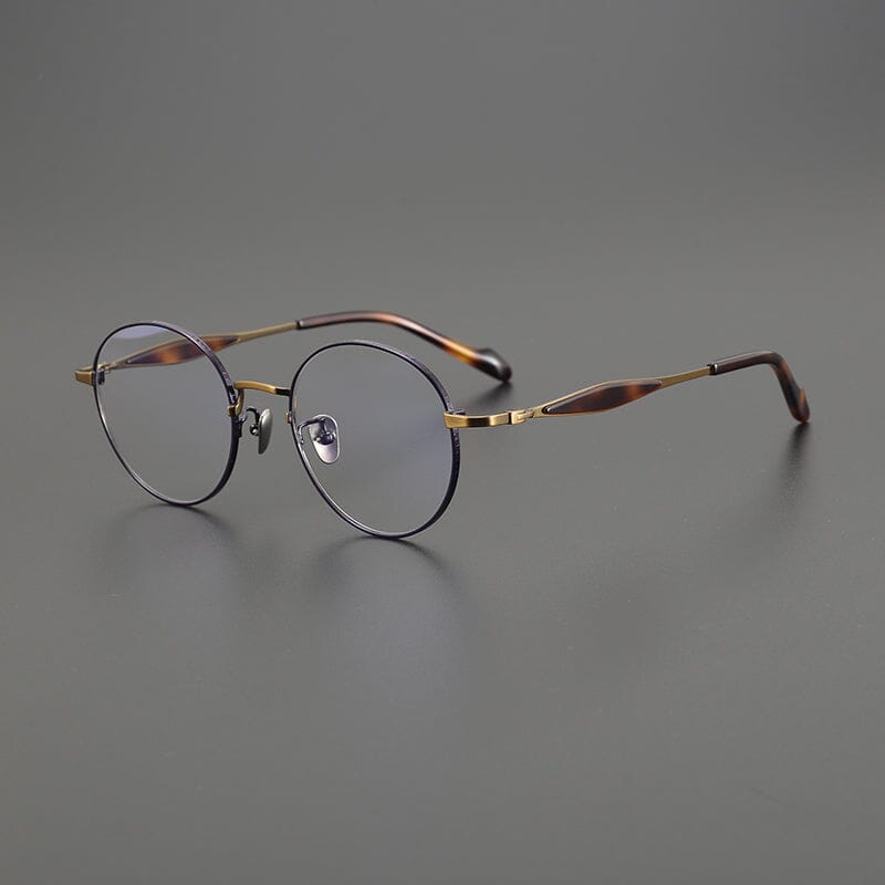 Goro Vintage Big Round Glasses Frame Round Frames Southood Purple Bronze