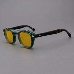 Ted Acetate Glasses Frame With sunglasses Clips