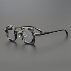Hagly Vintage Acetate Glasses Frame Geometric Frames Southood Black leopard