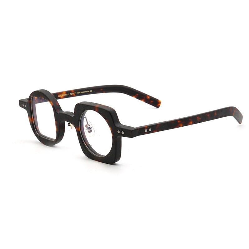 Hagly Vintage Acetate Glasses Frame Geometric Frames Southood Dark Leopard