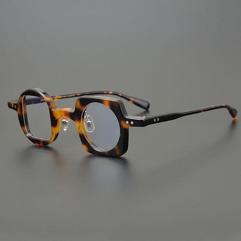Hagly Vintage Acetate Glasses Frame Geometric Frames Southood Leopard
