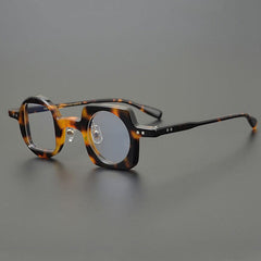 Hagly Vintage Acetate Glasses Frame Geometric Frames Southood Leopard