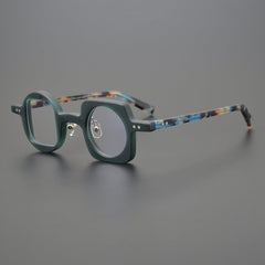 Hagly Vintage Acetate Glasses Frame Geometric Frames Southood Matte green