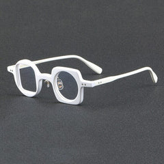 Hagly Vintage Acetate Glasses Frame Geometric Frames Southood White