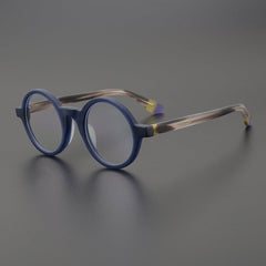 Hall Round Acetate Glasses Frame Round Frames Southood Blue