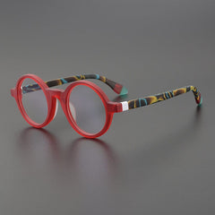 Hall Round Acetate Glasses Frame Round Frames Southood Red